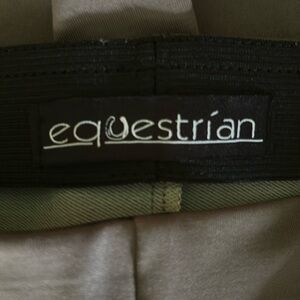 Olive Equestrian elastic waist riding pants